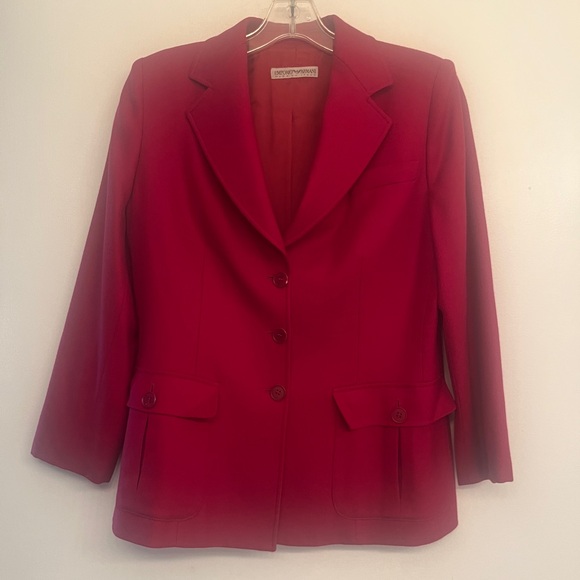 Emporio Armani Red Blazer size S - Picture 13 of 13